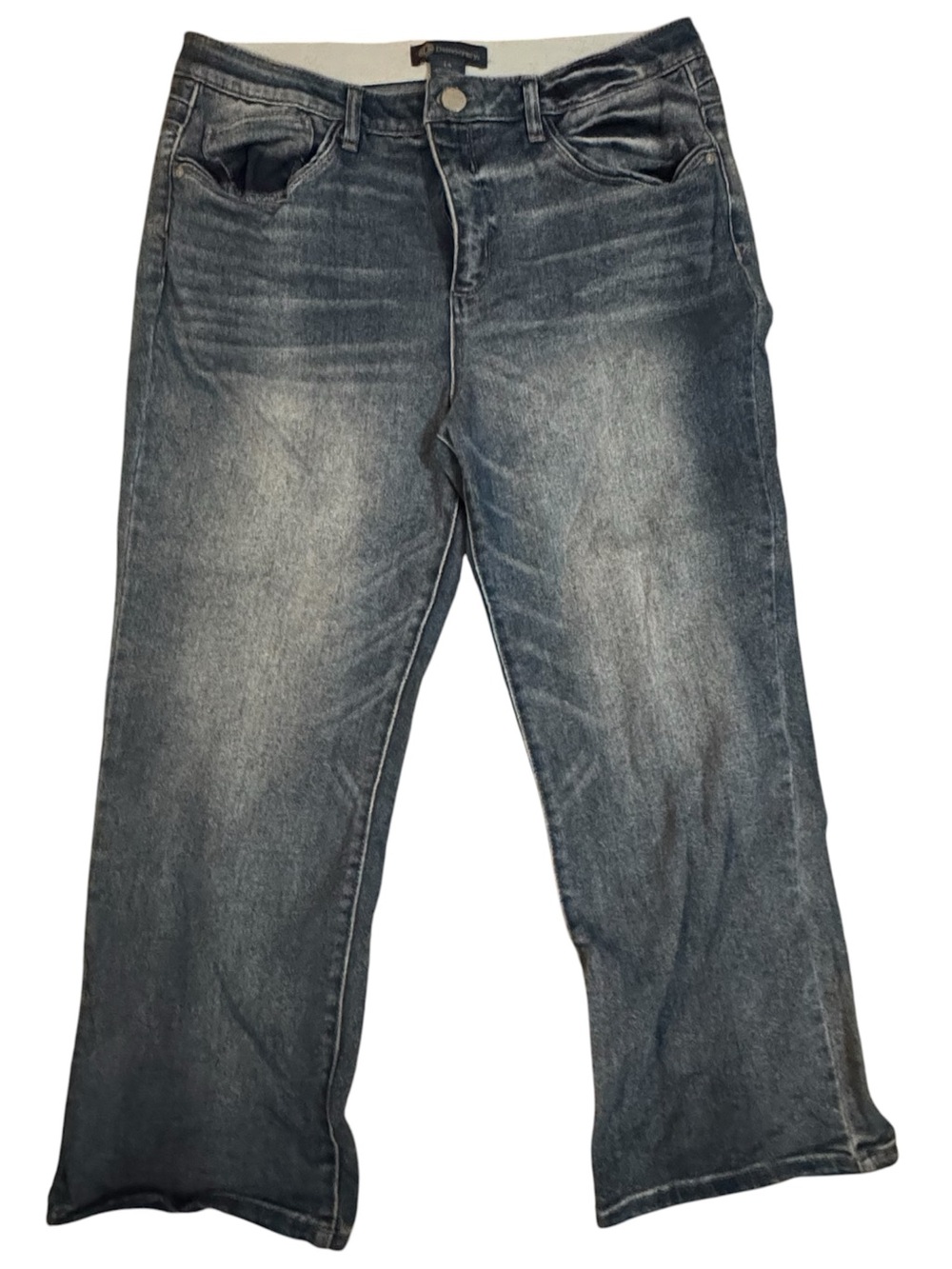 Democracy Women's Cropped Wide-Leg Jeans in Washed Blue